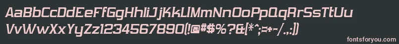 Шрифт VibrocentricBoldItalic – розовые шрифты на чёрном фоне