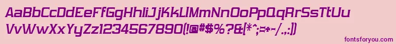 Шрифт VibrocentricBoldItalic – фиолетовые шрифты на розовом фоне