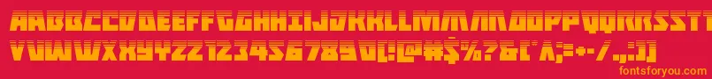 Halfshellherohalf Font – Orange Fonts on Red Background