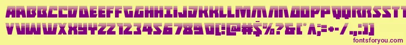 Halfshellherohalf Font – Purple Fonts on Yellow Background