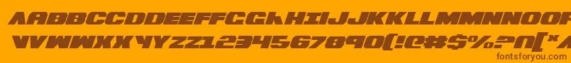 Шрифт BummerItalic – коричневые шрифты на оранжевом фоне