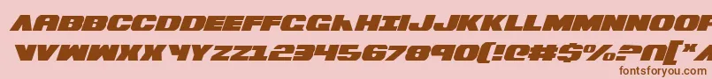 BummerItalic-fontti – ruskeat fontit vaaleanpunaisella taustalla