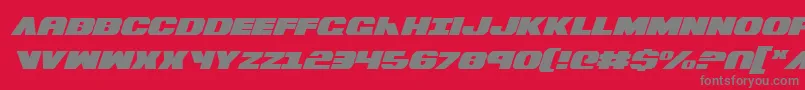 BummerItalic Font – Gray Fonts on Red Background