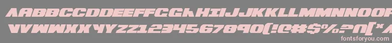 フォントBummerItalic – 灰色の背景にピンクのフォント
