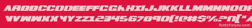 Fonte BummerItalic – fontes rosa em um fundo vermelho