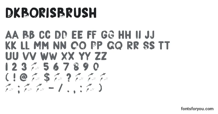 Schriftart DkBorisBrush – Alphabet, Zahlen, spezielle Symbole