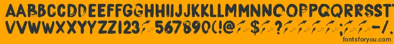 DkBorisBrush Font – Black Fonts on Orange Background