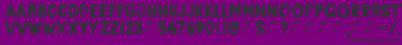 DkBorisBrush Font – Black Fonts on Purple Background