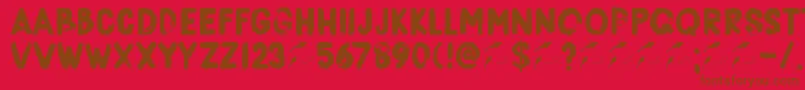 DkBorisBrush Font – Brown Fonts on Red Background