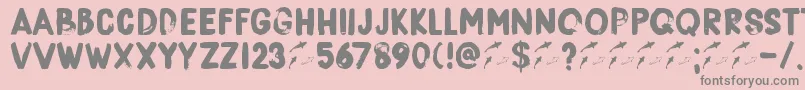 DkBorisBrush Font – Gray Fonts on Pink Background