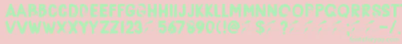 DkBorisBrush Font – Green Fonts on Pink Background