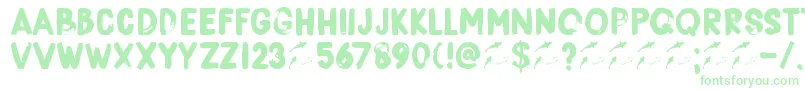 DkBorisBrush Font – Green Fonts on White Background