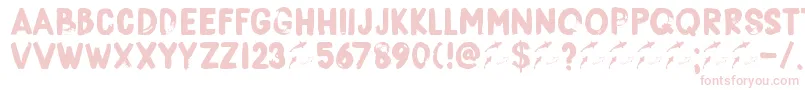 DkBorisBrush Font – Pink Fonts on White Background
