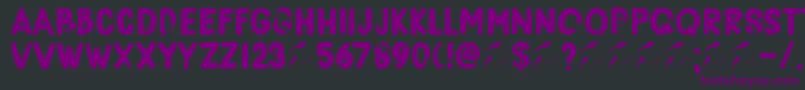 DkBorisBrush Font – Purple Fonts on Black Background