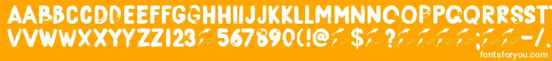 DkBorisBrush Font – White Fonts on Orange Background