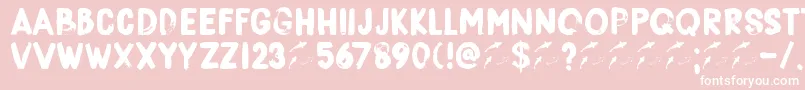 DkBorisBrush Font – White Fonts on Pink Background