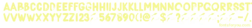 DkBorisBrush Font – Yellow Fonts on White Background