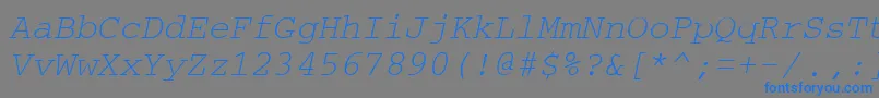 Шрифт CouriertmItalic – синие шрифты на сером фоне