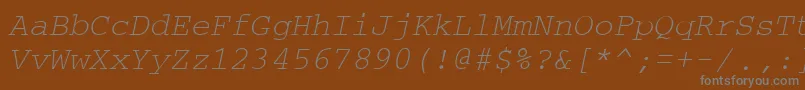 Шрифт CouriertmItalic – серые шрифты на коричневом фоне