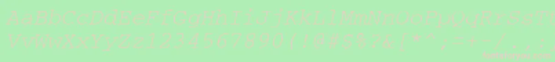 CouriertmItalic Font – Pink Fonts on Green Background