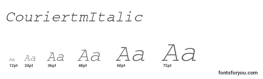CouriertmItalic Font Sizes