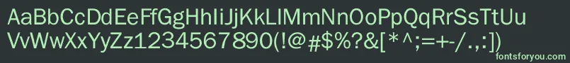 BillitonGothic Font – Green Fonts on Black Background