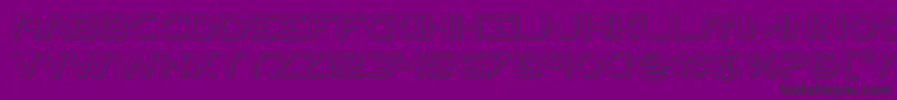 Planetncompact3D Font – Black Fonts on Purple Background