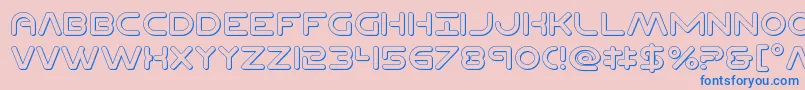 Planetncompact3D Font – Blue Fonts on Pink Background
