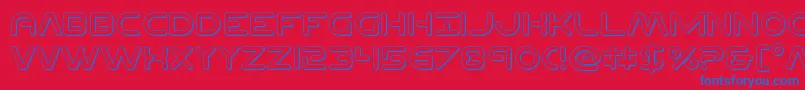 Planetncompact3D Font – Blue Fonts on Red Background