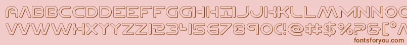 Planetncompact3D Font – Brown Fonts on Pink Background