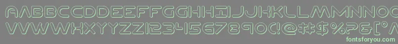 Шрифт Planetncompact3D – зелёные шрифты на сером фоне