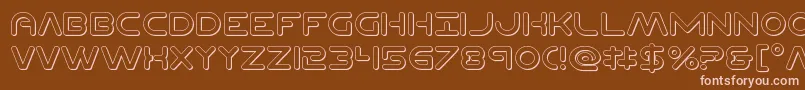 Шрифт Planetncompact3D – розовые шрифты на коричневом фоне
