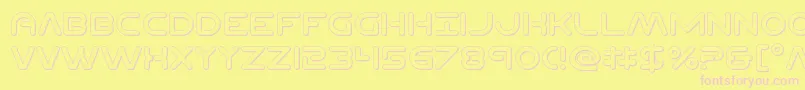 fuente Planetncompact3D – Fuentes Rosadas Sobre Fondo Amarillo