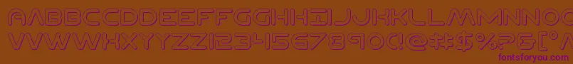 Шрифт Planetncompact3D – фиолетовые шрифты на коричневом фоне