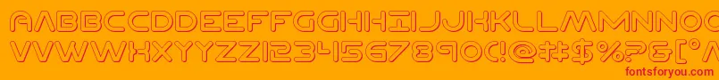 Planetncompact3D Font – Red Fonts on Orange Background