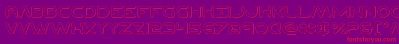 Planetncompact3D Font – Red Fonts on Purple Background