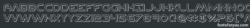 Шрифт Planetncompact3D – белые шрифты на чёрном фоне