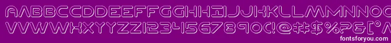 フォントPlanetncompact3D – 紫の背景に白い文字