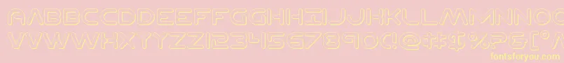 Planetncompact3D Font – Yellow Fonts on Pink Background