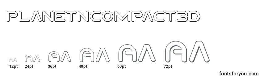 Размеры шрифта Planetncompact3D