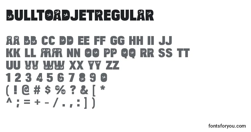 BulltoadjetRegular Font – alphabet, numbers, special characters