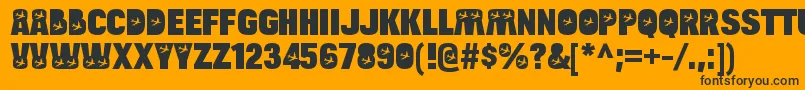 BulltoadjetRegular Font – Black Fonts on Orange Background