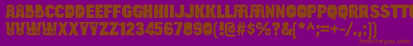 BulltoadjetRegular Font – Brown Fonts on Purple Background