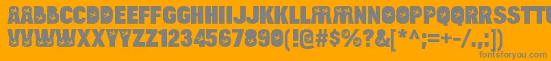 BulltoadjetRegular Font – Gray Fonts on Orange Background