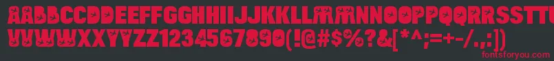 BulltoadjetRegular Font – Red Fonts on Black Background