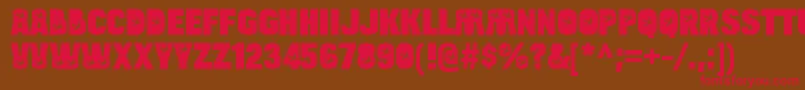 BulltoadjetRegular Font – Red Fonts on Brown Background