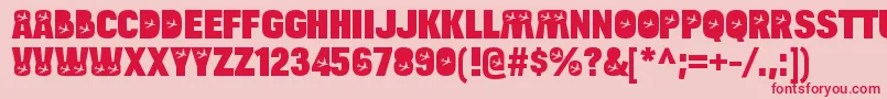 BulltoadjetRegular Font – Red Fonts on Pink Background