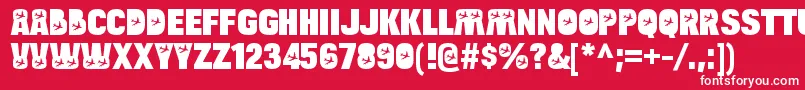 BulltoadjetRegular Font – White Fonts on Red Background