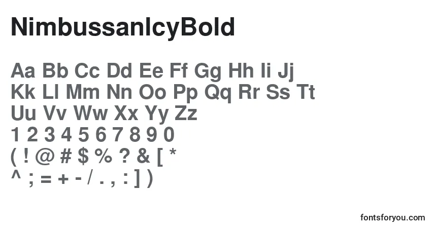 NimbussanlcyBold-fontti – aakkoset, numerot, erikoismerkit