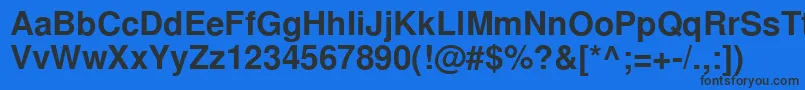 NimbussanlcyBold Font – Black Fonts on Blue Background